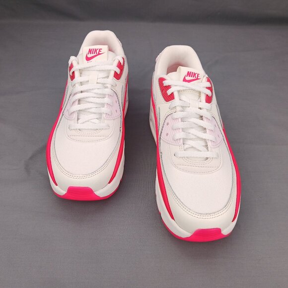 Nike Air Max 90 LV8 Women's Shoes Sneakers HF5073 133 White Red Sizes 8-10 - Picture 4 of 10